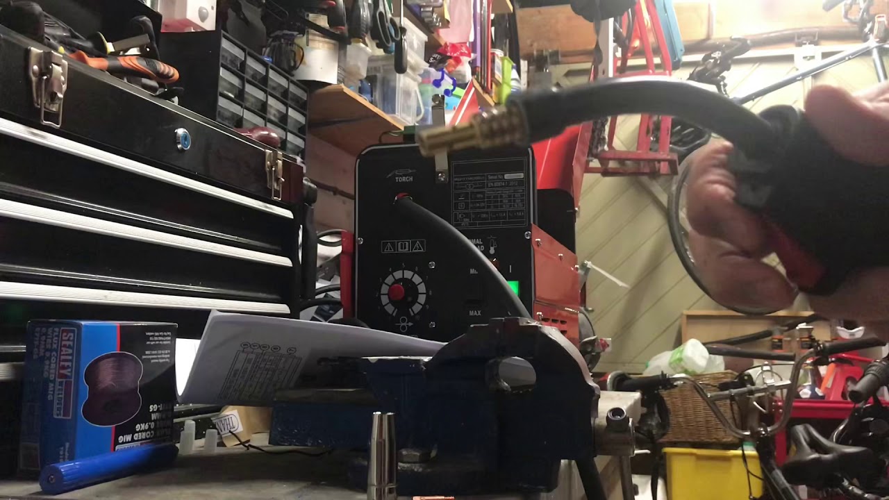 Teaching myself to MIG weld, routing the flux-core through the Sealey mighty MIG 100amp part #2