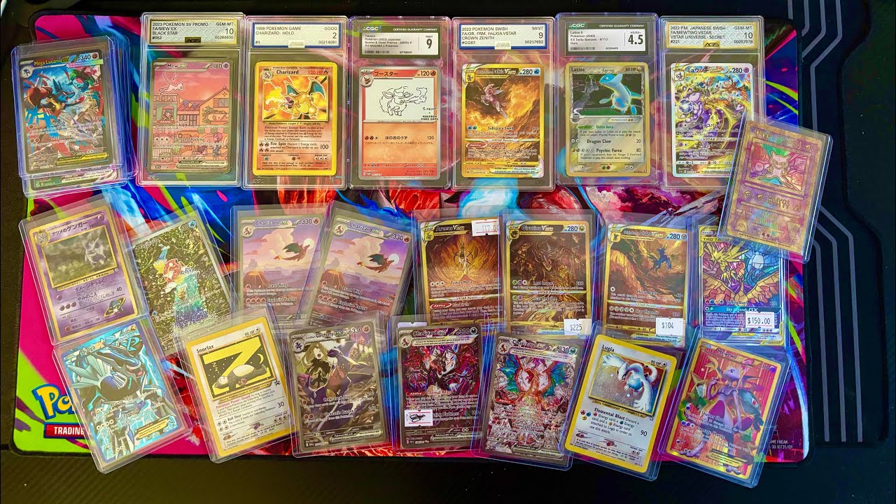 Whispered ASMR | Pokemon Card Wall Display Showcasing (Best Cards!!)