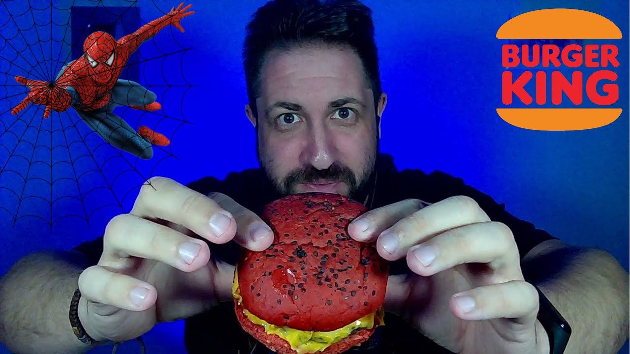 PROBANDO LA NUEVA HAMBURGUESA DE SPIDERMAN DEL BURGER KING