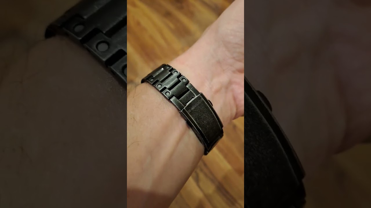 Casio g-shock GW-M5610U with aged black metal bezel and strap #casiowatch