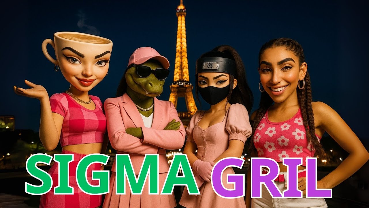 BRAINROT BEATS | Sigma Girl Party at the Pink Bar 🌸✨ | Viral Aesthetic Animation 4K
