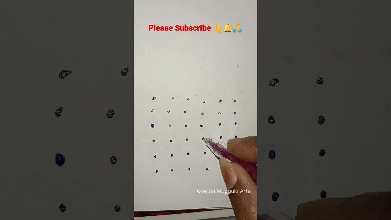 Magha Masam Muggu 6x6 dots by Geetha#easymuggu#dailymuggu#pandagamuggu#kolammug#Geetha Muggulu Arts