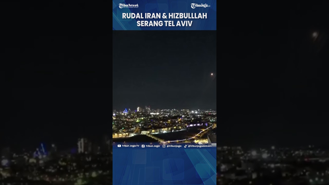 SIRINE MERAUNG DI TEL AVIV! RUDAL IRAN DAN HIZBULLAH SERANG IBU KOTA ISRAEL #Shorts