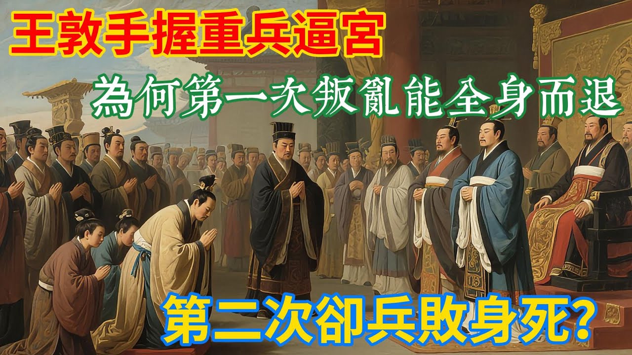 王敦手握重兵逼宮，為何第一次叛亂能全身而退，第二次卻兵敗身死？