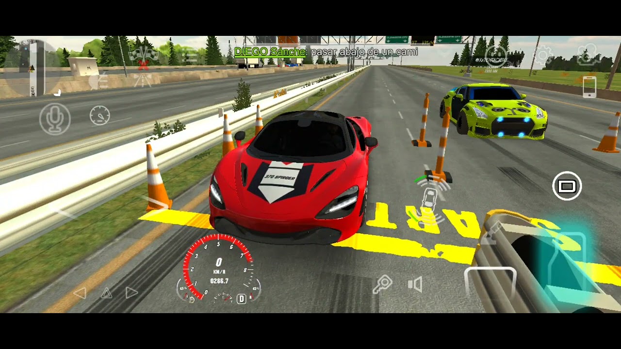Gar Parking mclaren Granada perdiendo con una Nissan
