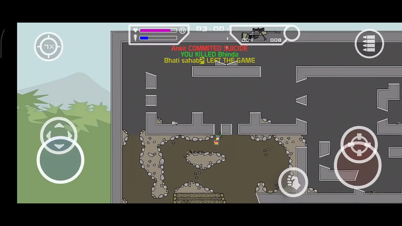 NO ESCAPE (MINI MILITIA 2) SOLO VS SOLO PLAY