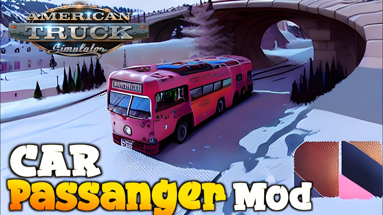 American truck simulator Car Passanger Mod 1.46 #ats #ets2 #atsmods #truck #trucking #travel