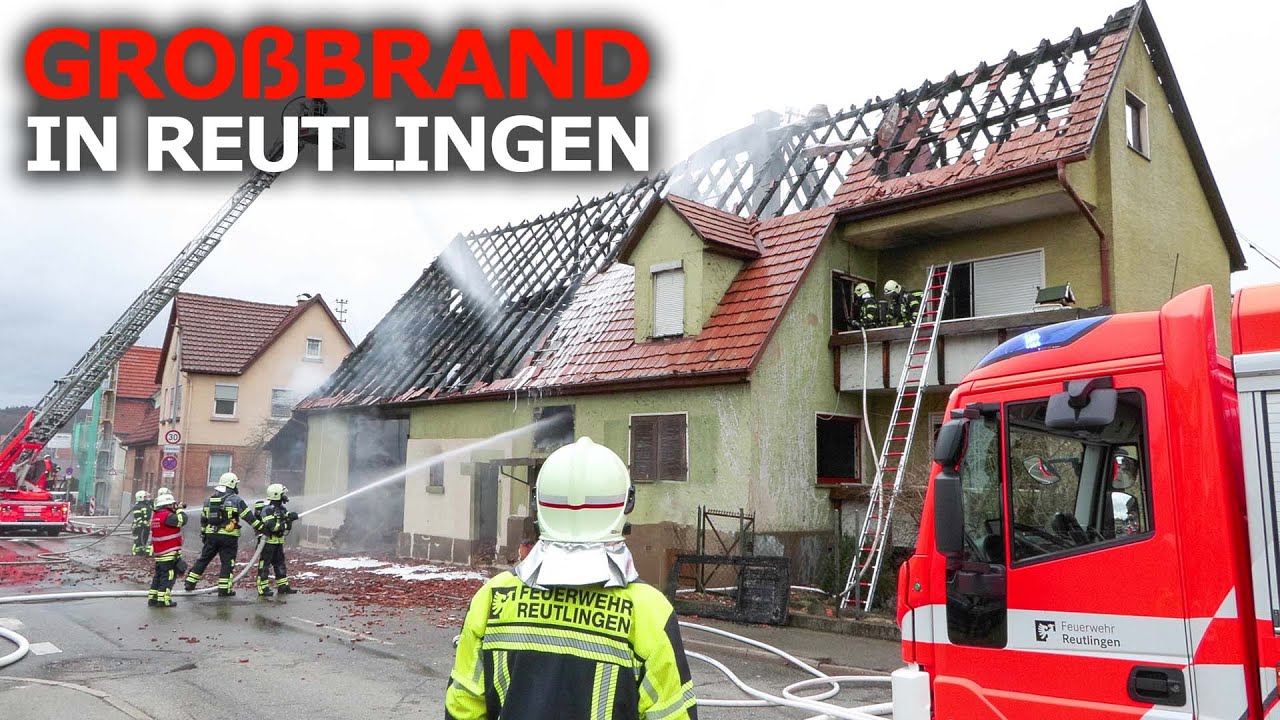 [GROßBRAND NEBEN FEUERWACHE] - Landwirtschaftliches Anwesen in Vollbrand ~ Großeinsatz der Feuerwehr