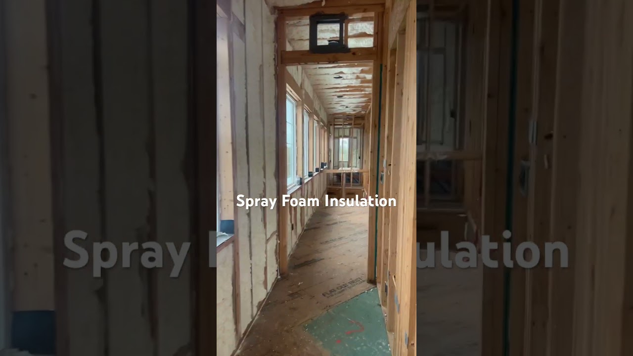 Spray foam insulation progress at Boerne, TX home build. #insulation #boerne #customhomebuilder