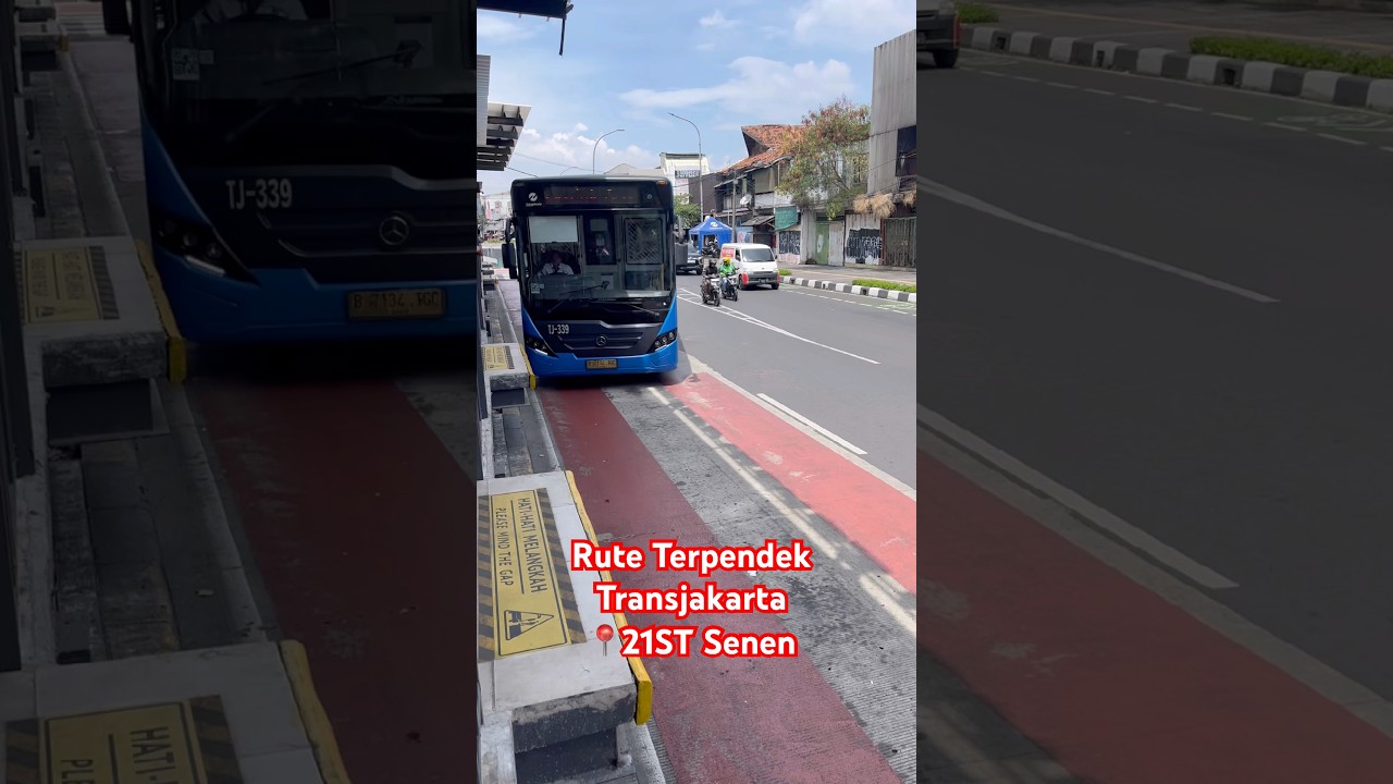 Самый короткий маршрут для автобуса Transjakarta &mdash; от остановки Senen до Jaga Jakarta 🤣 просто дл...