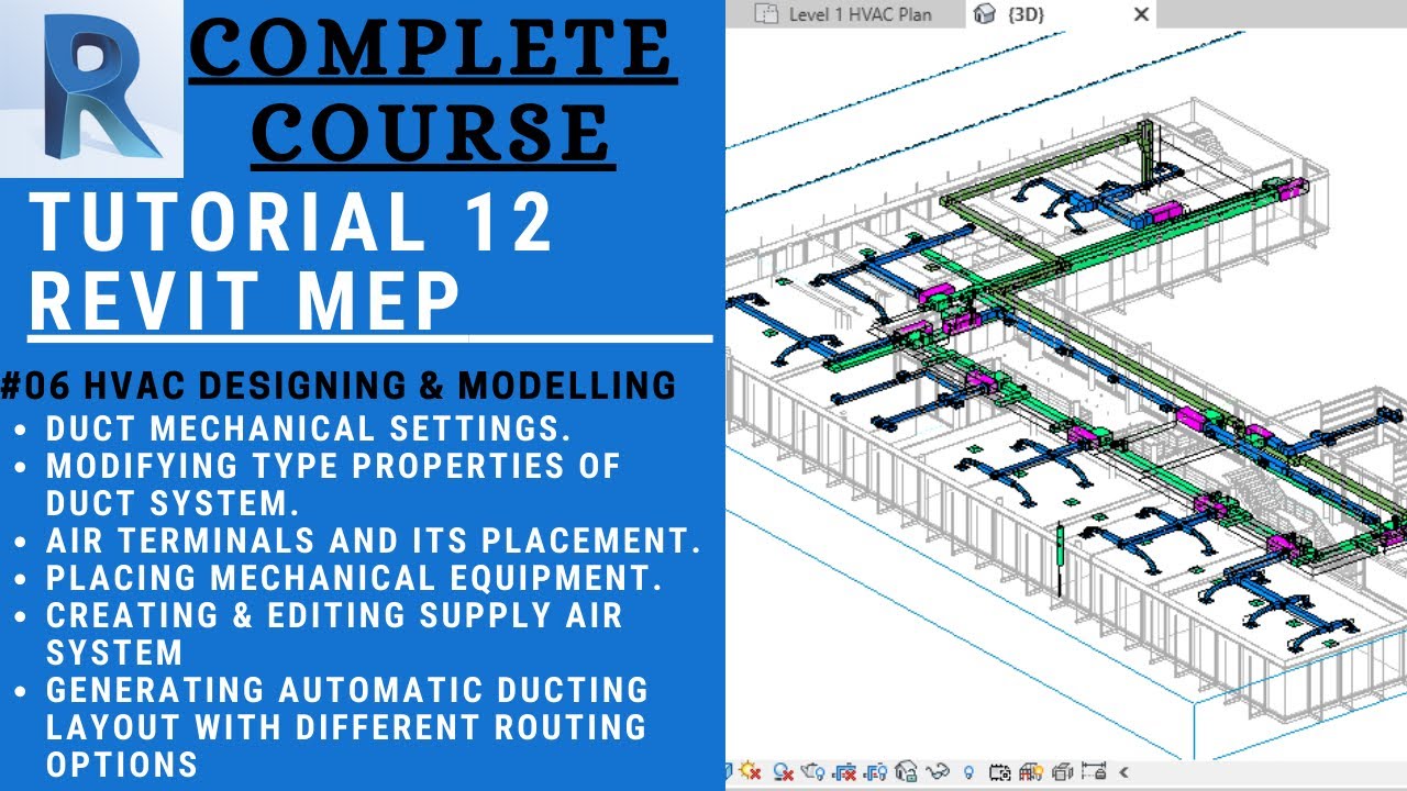 УЧЕБНОЕ ПОСОБИЕ 12 || ПРОЕКТИРОВАНИЕ И МОДЕЛИРОВАНИЕ СИСТЕМ ОВК #06 || REVIT MEP 2020