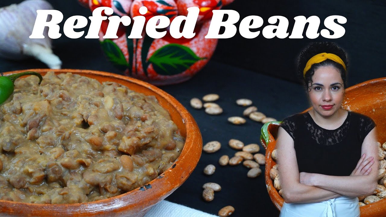 REFRIED BEANS recipe- fresh refried beans from SCRATCH- REFRITOS