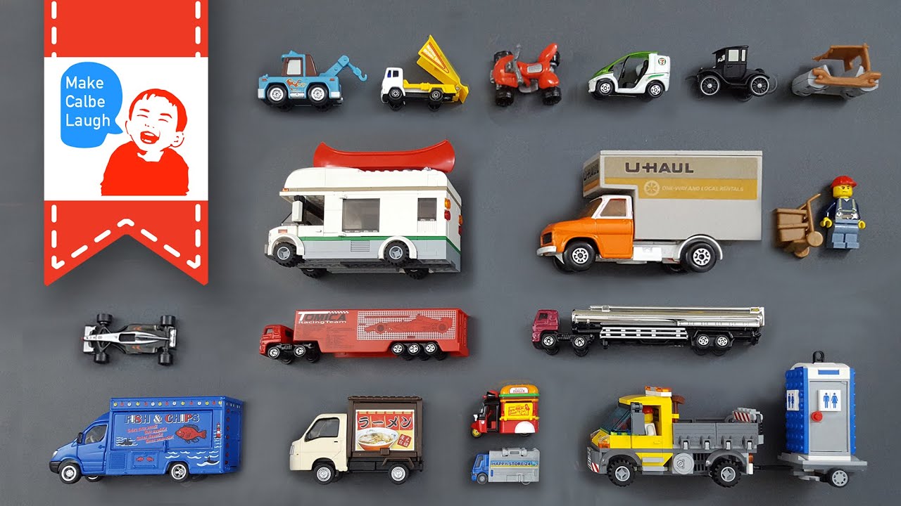 Learning Special Street Vehicles Names and Sounds and more for kids with tomica siku lego hotwheels