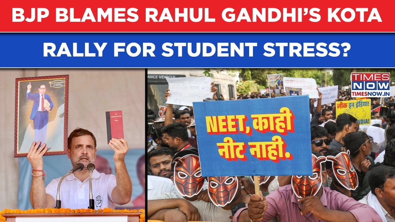 Rahul Gandhi&rsquo;s Kota Rally: BJP&rsquo;s Sudhanshu Trivedi Blames LoP For Student Stress As CJP Protest?