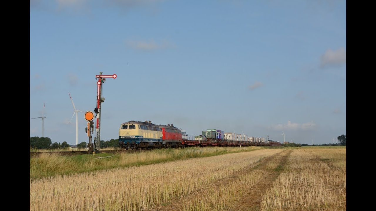 Railsystems RP 218 480+ DB 218 397 verlassen mit Hammer TB11-Sound den Bbf Lenshallig