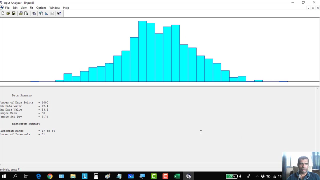 Clase del uso del Input Analyzer de ARENA