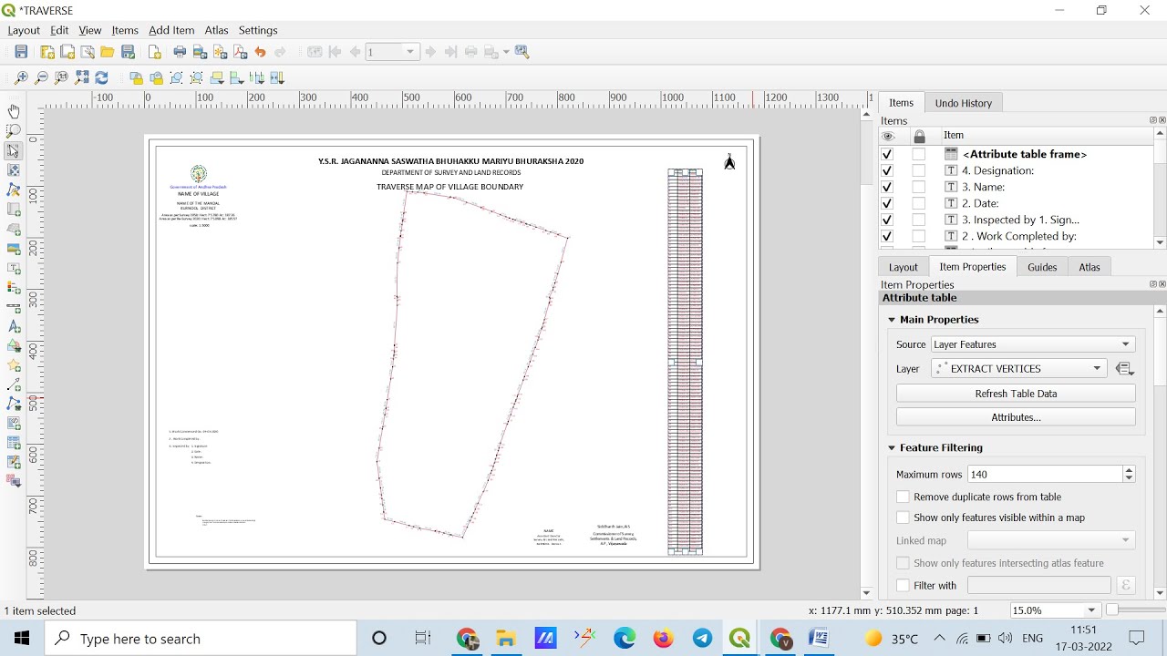 HOW TO CREATE TRAVERSE MAP AFTER RESURVEY  IN QGIS SOFTWARE #qgis  #survey  #TRAVERSE #googleearth