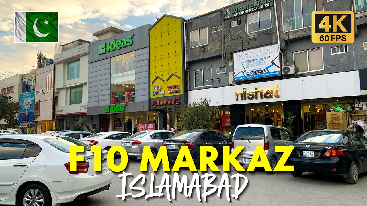 🇵🇰 F10 Markaz Islamabad: Walking Tour of Shawarma Spots, Restaurants, and Streets in 4K