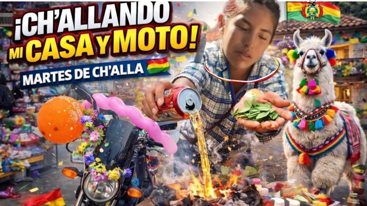 Así Ch’allamos  en CARNAVALES (casa y moto)🥳🎉👹