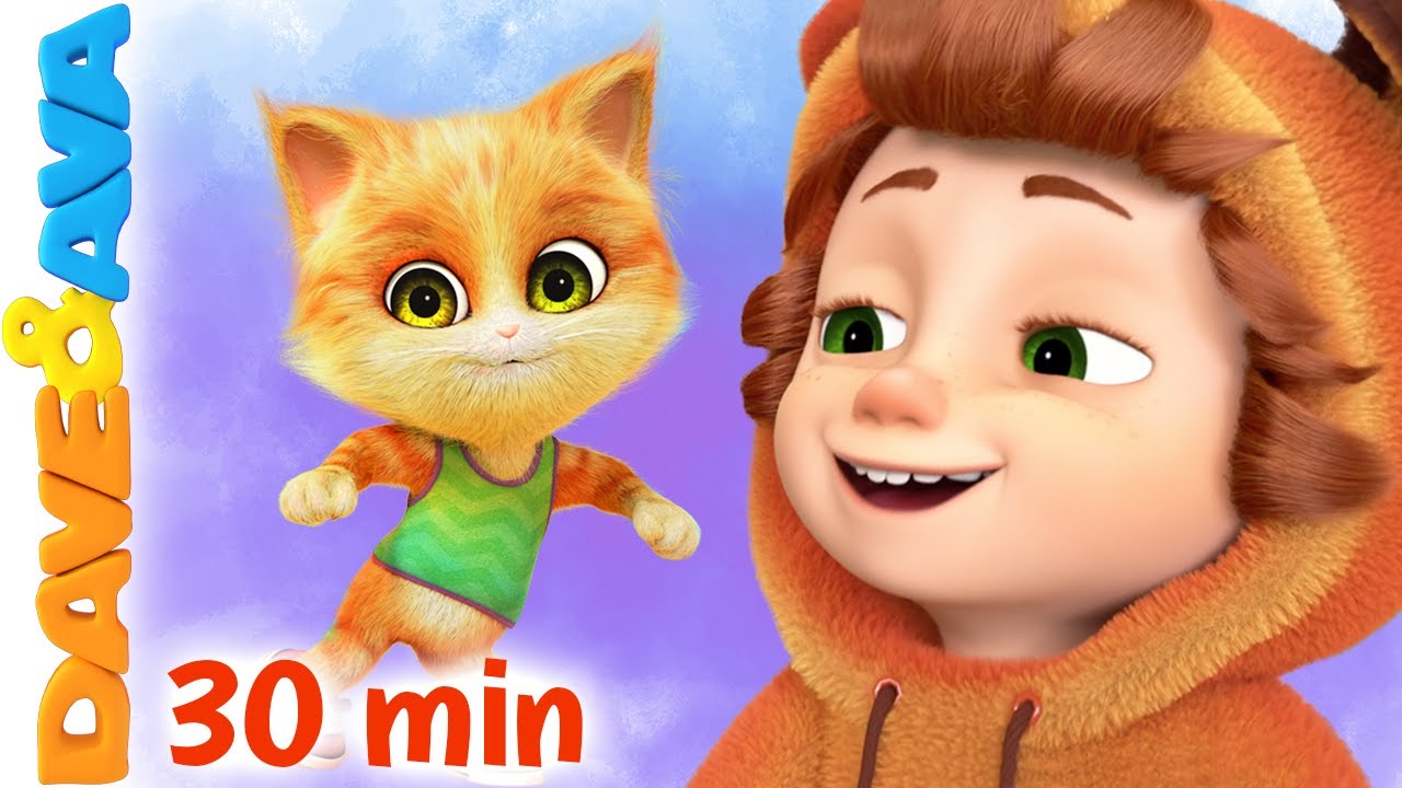 😉 Three Little Kittens and More Nursery Rhymes | Baby Songs | Dave and Ava 😉