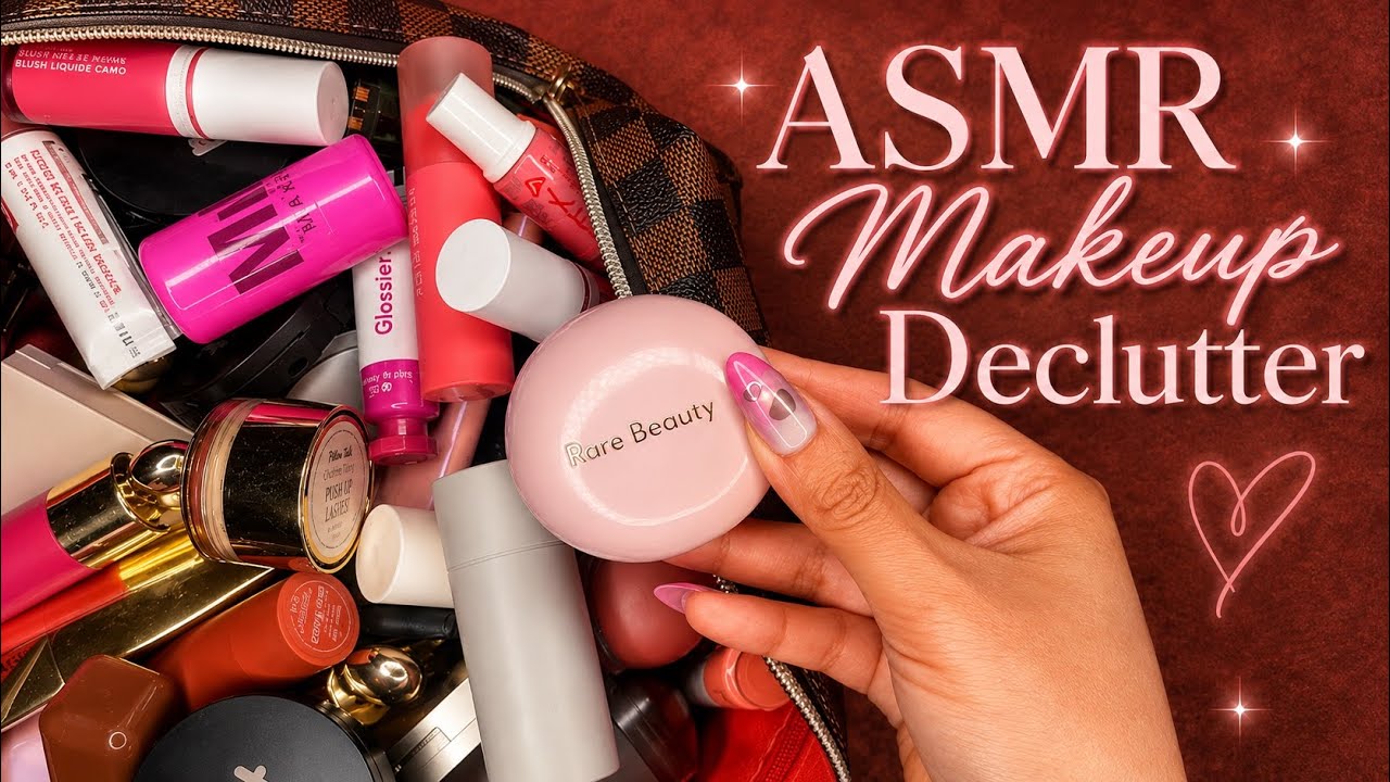 ASMR| Makeup Declutter Diaries - Blush Collection (lid sounds, rummaging, tapping,) Show & Tell
