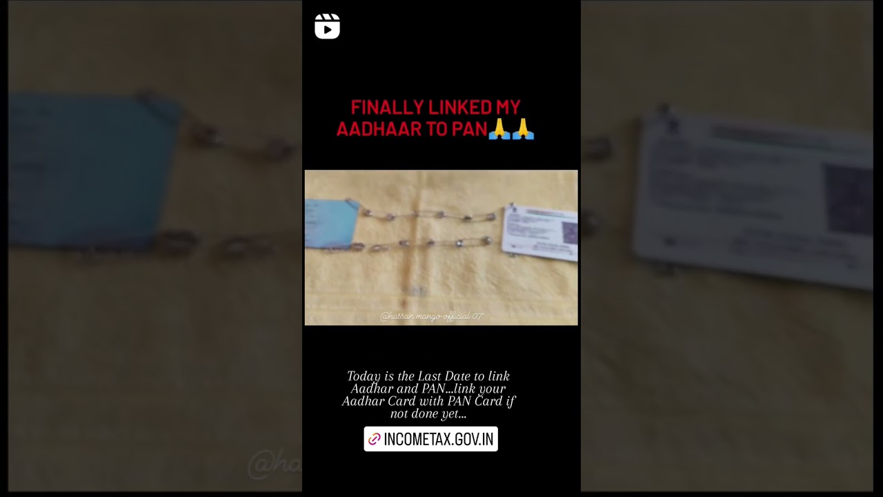 Aadhar Pan Linking Due Date 30.06.2023