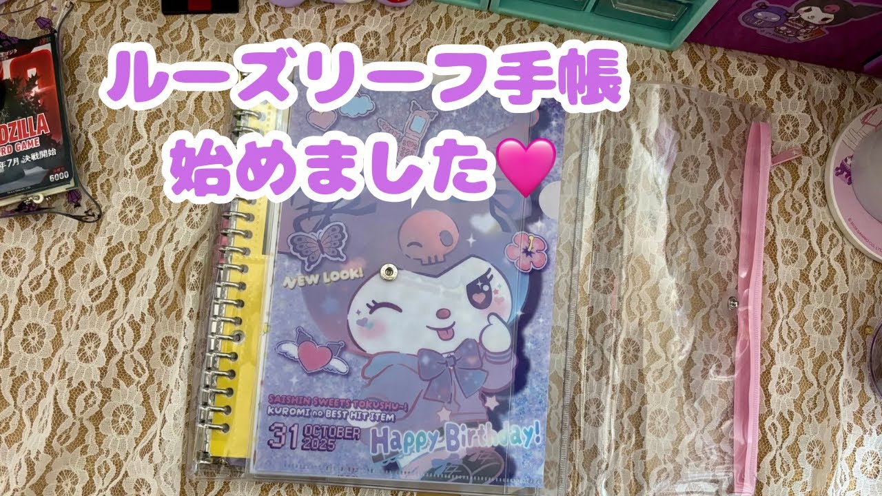 ルーズリーフ手帳始めました🩷