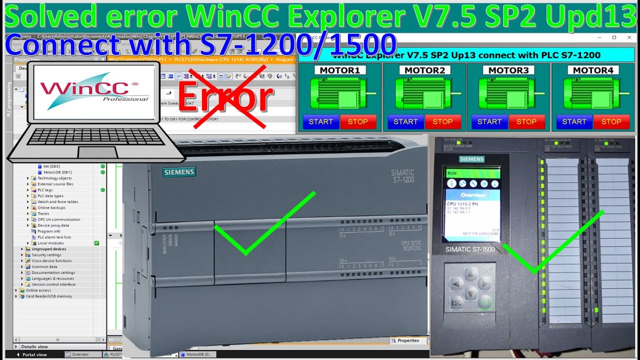 How to solve error connection WinCC Explorer V7.5 SP2 while connect with PLC S7-1200/1500 CPUs?