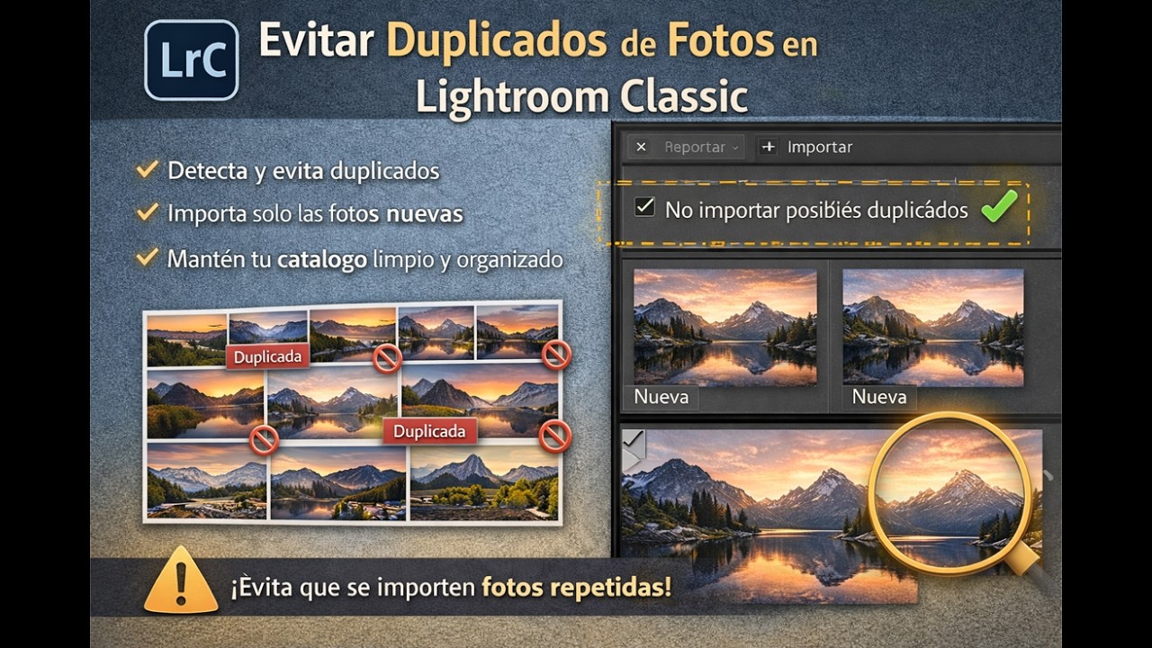 No dupliques tus fotos en Lightroom Classic.