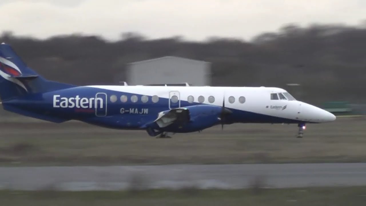 DONCASTER AIRPORT (UK) Easten Airways Jetstream 41, Learjet 45 & Cessna 550 Citation II