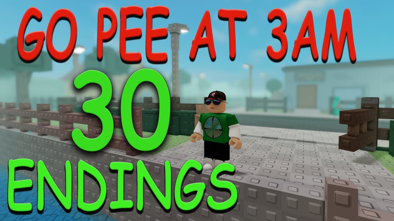 How To Get All Endings 🚹Go Pee At 3AM🚹 Roblox (inc. Complications Ending with code)