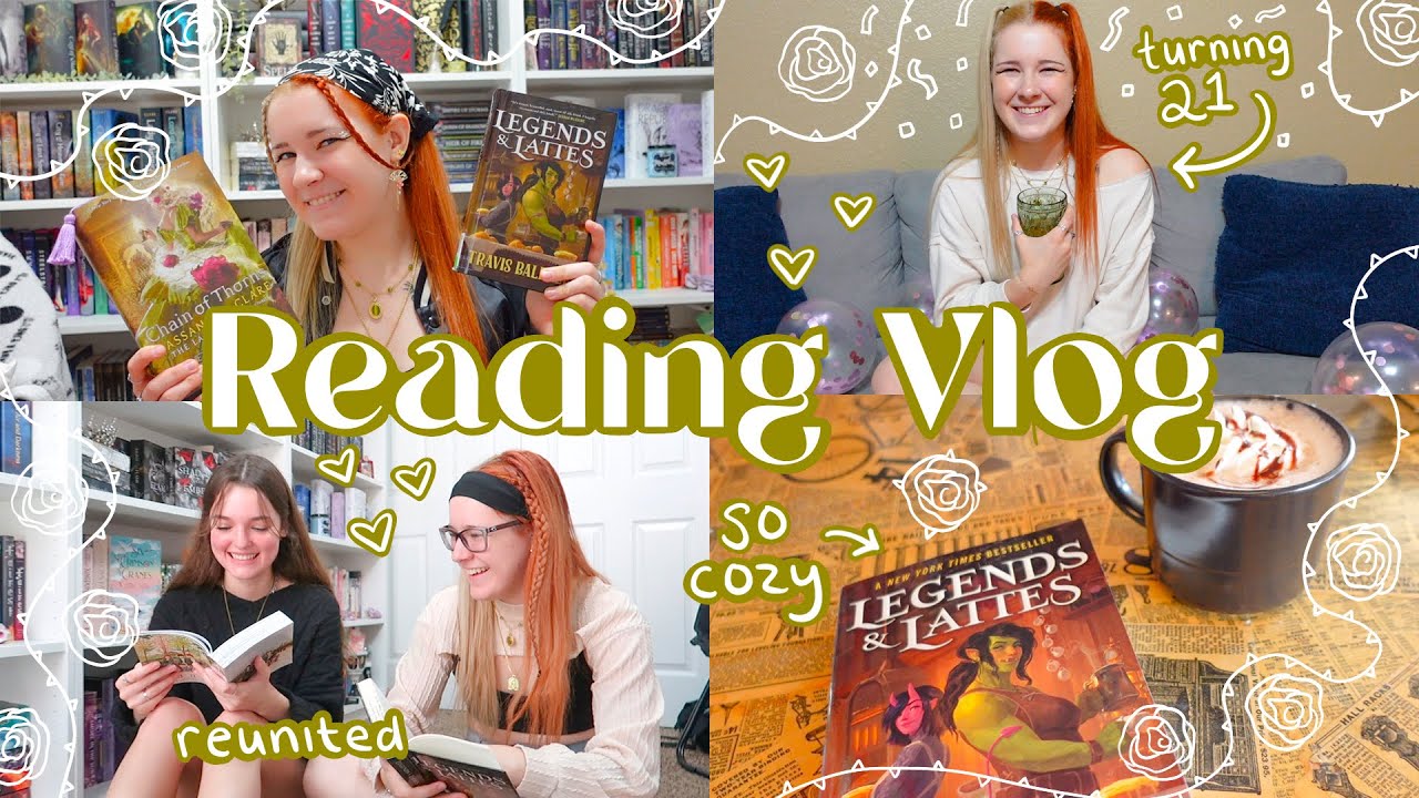 READING VLOG 🌸🍃 turning 21, a cozy five star read, and a chaotic duo (ft. katie is reading!)