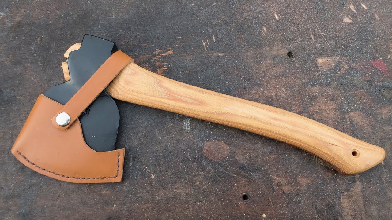 Rusty cracked old axe head restoration