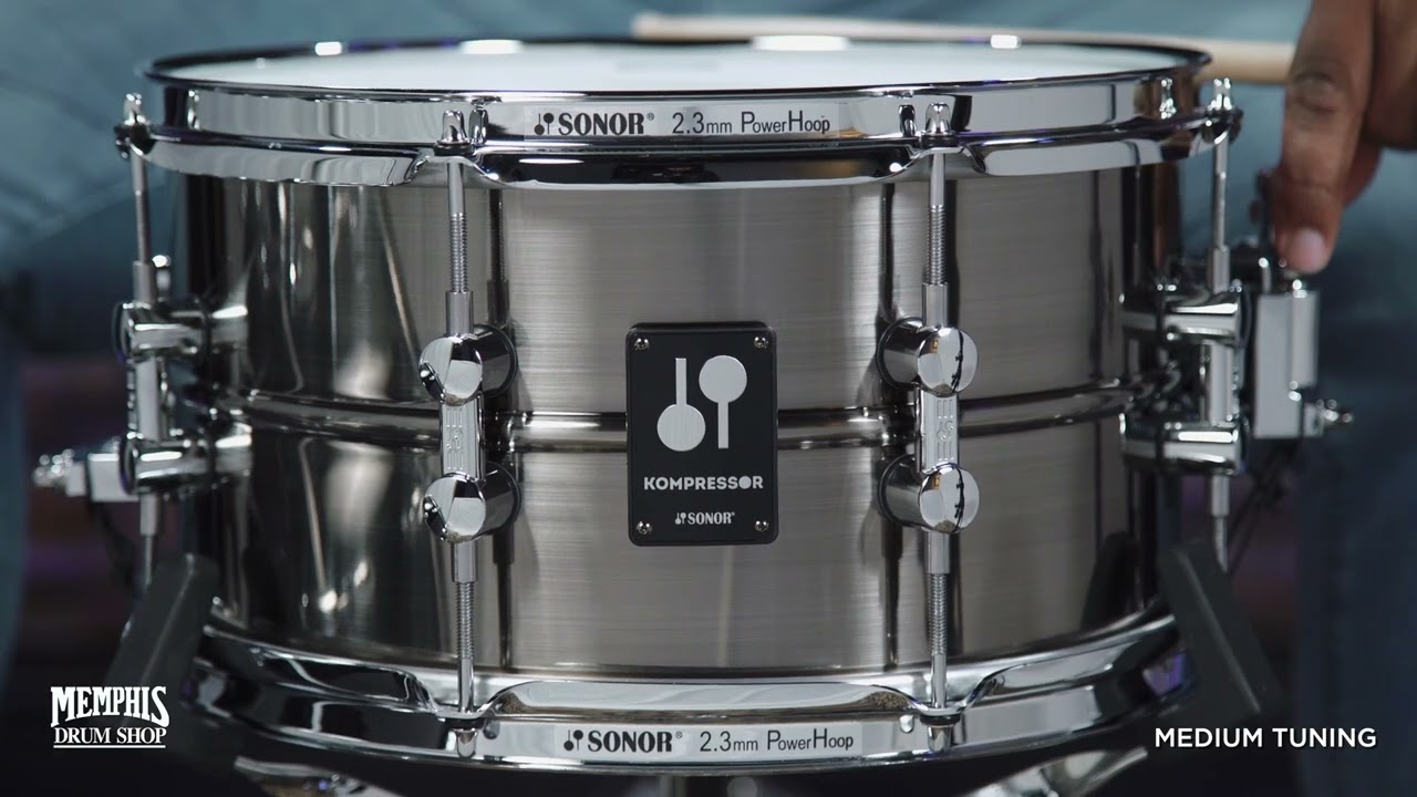 Sonor 13x7 Kompressor Series Black Nickel Plated Brass Snare Drum (KS-1307-SDB)
