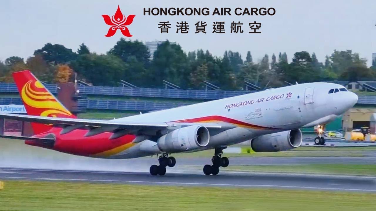 Hong Kong Air Cargo Airbus A330-200F 🛫 Departing Birmingham Airport ( BHX )