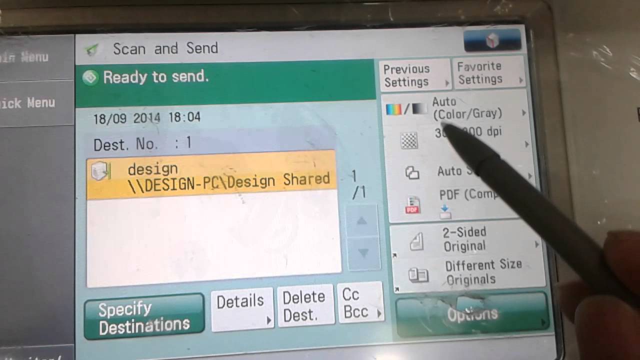how to set up Canon imageRUNNER ADVANCE C2220i printer for scanning