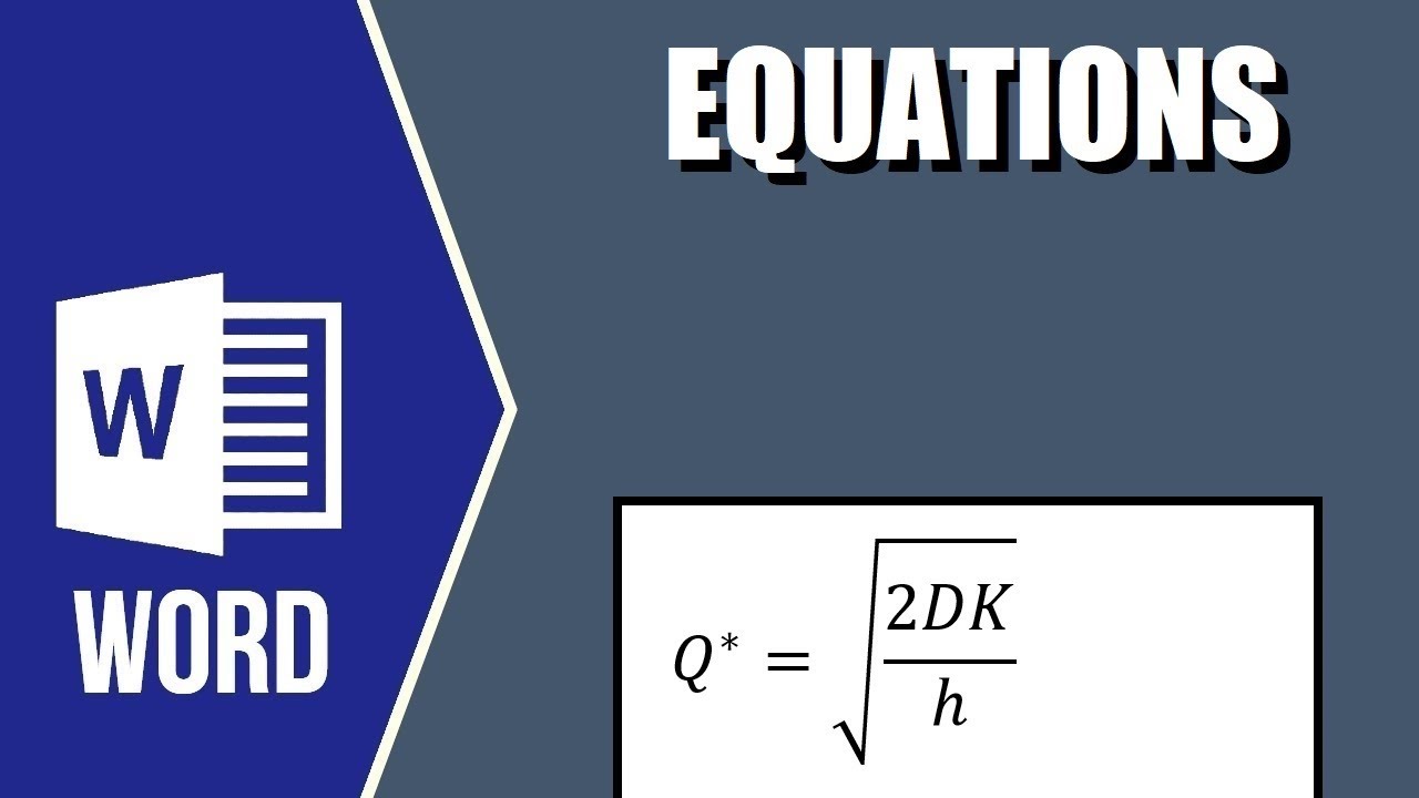 Ecrire les formules et équations mathématiques facilement dans Microsoft Word