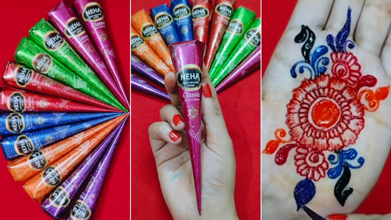 Neha Colorful🌈Instant Mehndi Cone Honest Review/Neha Mehndi#nehamehndi#mehndireview#viralvideo