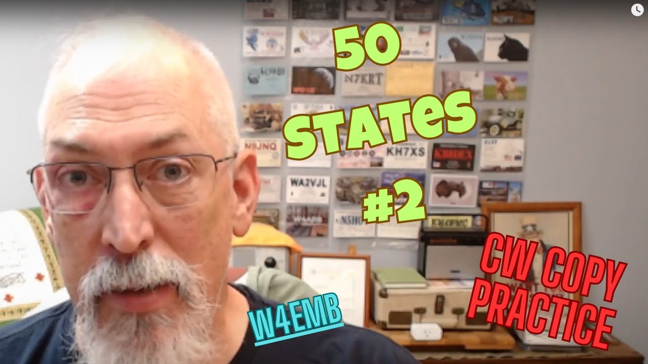 50 State Abbreviations, Variable speeds, in CW  Video #2