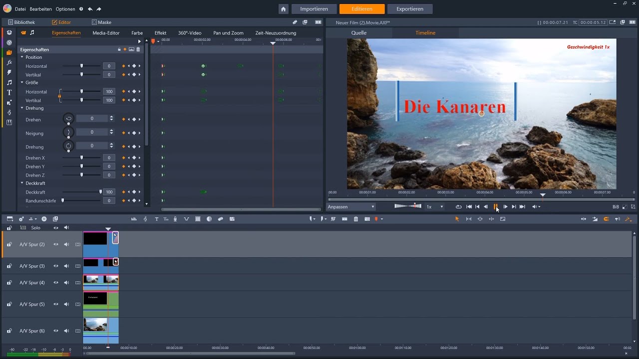 Pinnacle Studio | Titelanimation | Videoschnitt für Einsteiger