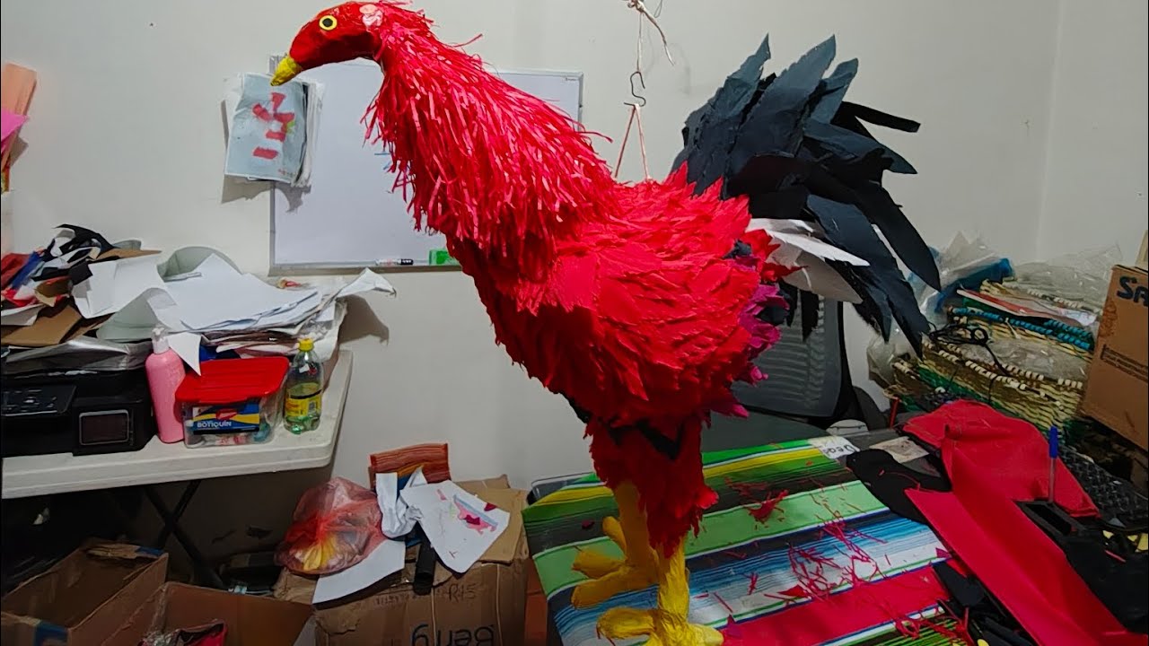 Cómo hacer una piñata de Gallo (Completo desde base)