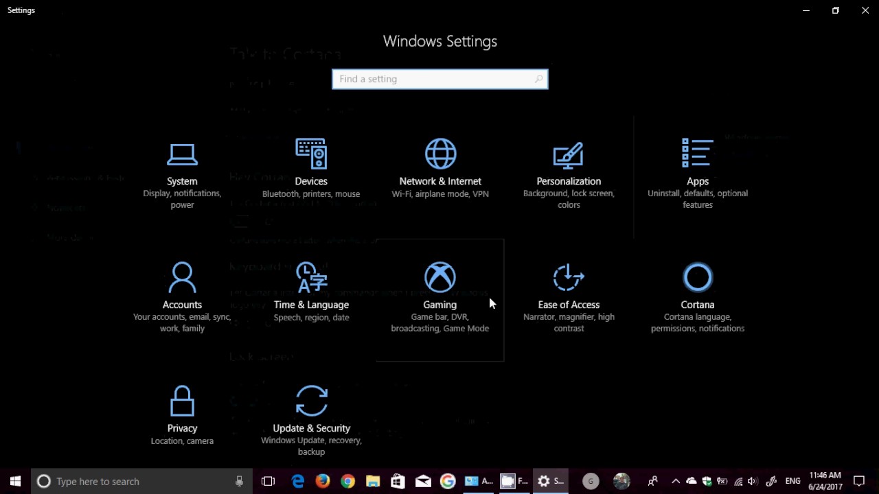 Evolution of Windows 10 Fall Creators update Settings VS Control Panel observations