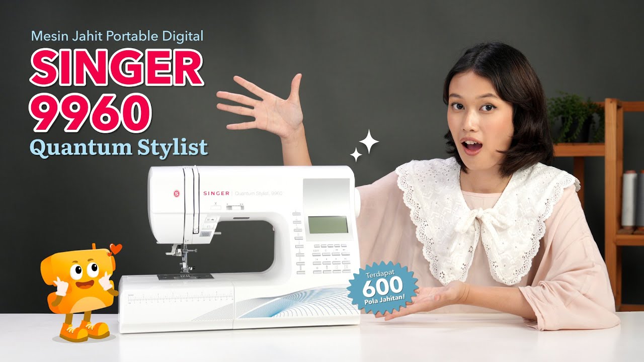 Mesin Jahit Super Lengkap! REVIEW Mesin Jahit Portable Digital SINGER 9960 Quantum Stylist