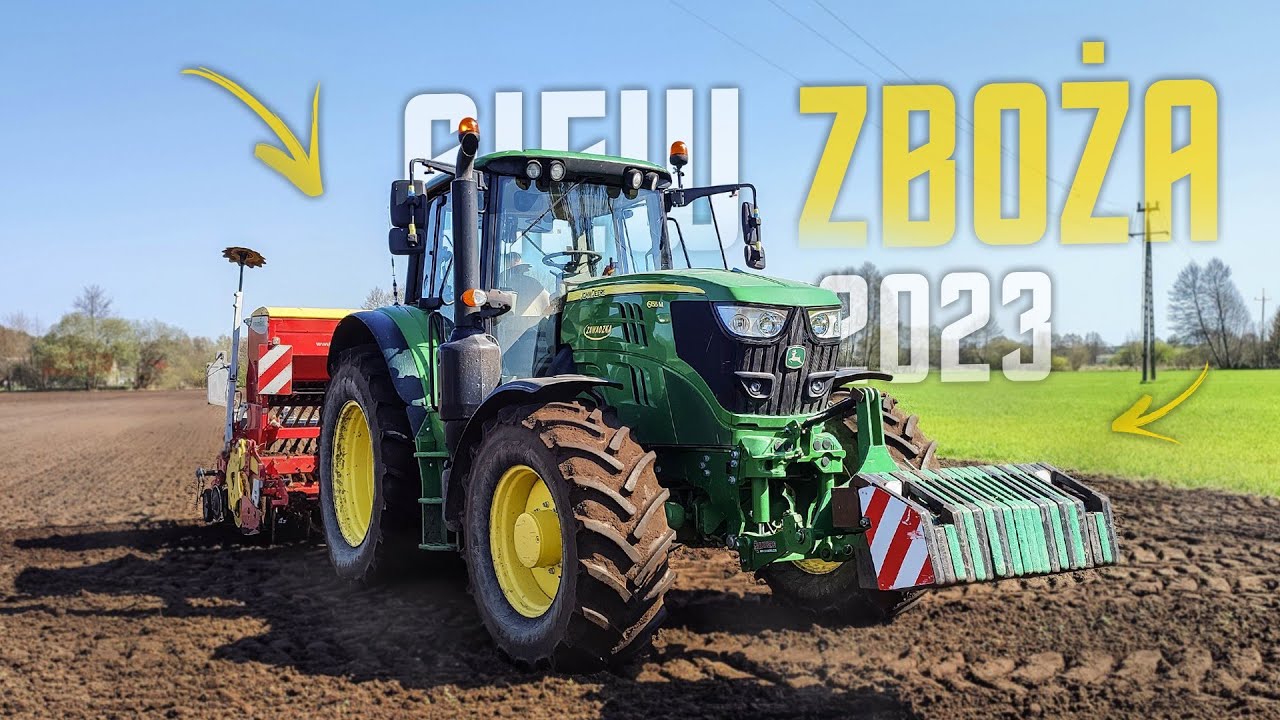 !OPOROWE SIEWY ZBOŻA 2023! w GR Byszkowieccy ☆ John Deere 6155M & Pöttinger VITASEM 302 ADD ☆ AW ™