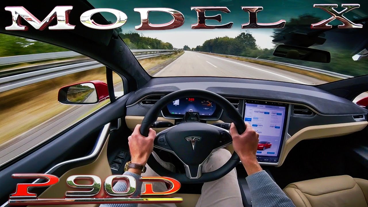 Tesla Model X P90D Ludicrous ACCELERATION & TOP SPEED POV Test Drive on Autobahn