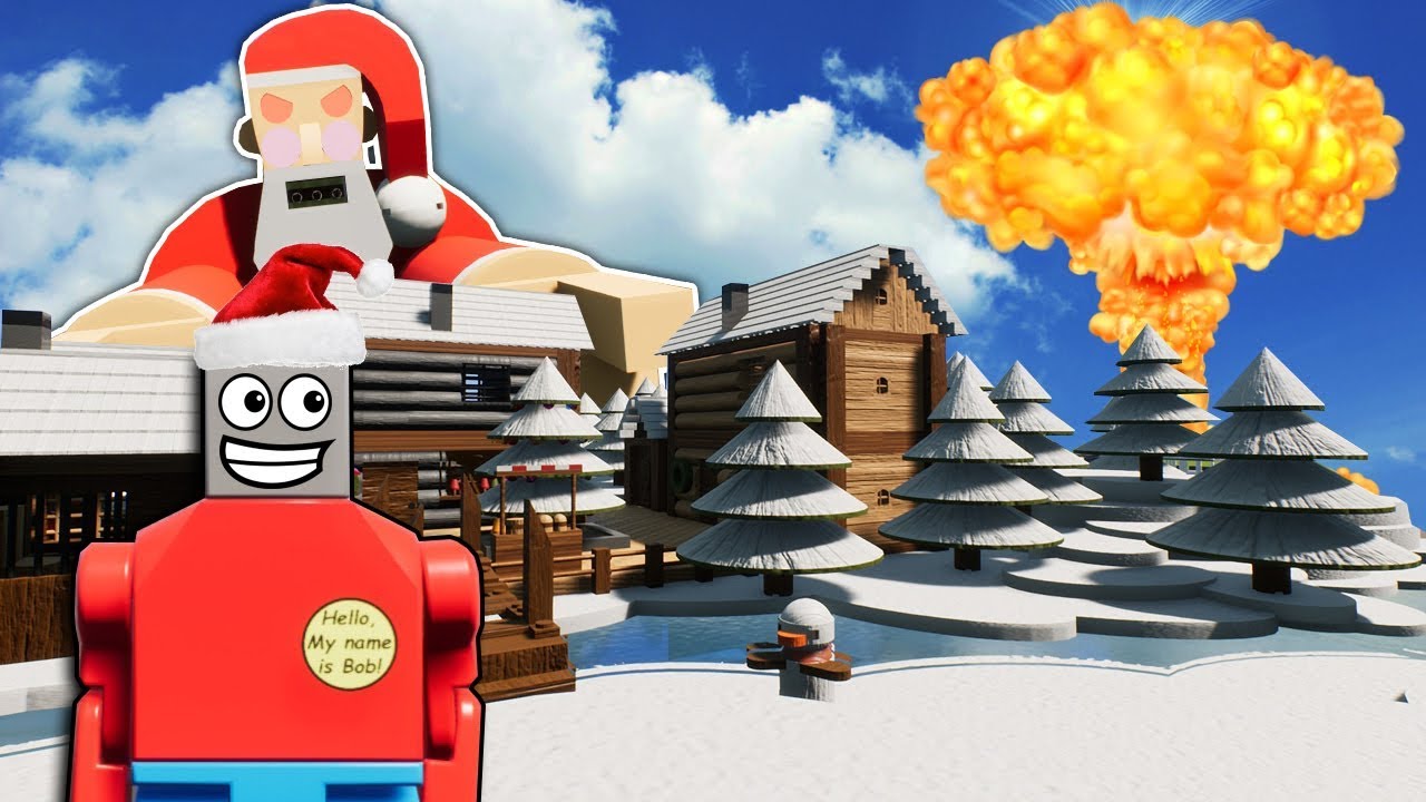 BOB NUKES AN EVIL LEGO CHRISTMAS VILLAGE! - Brick Rigs Gameplay - Lego Christmas Toys