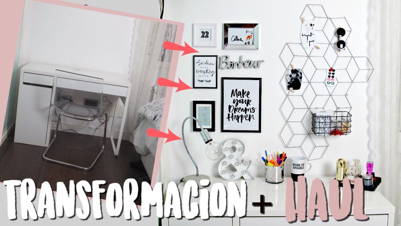 TRANSFORMO MI ESCRITORIO!! + HAUL DECORACION ⎮Noelia Mújica