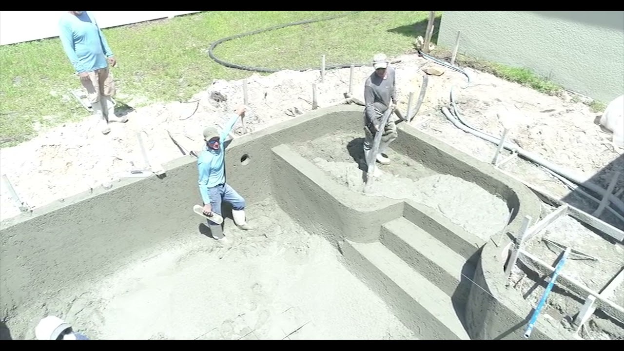 Shooting a gunite pool