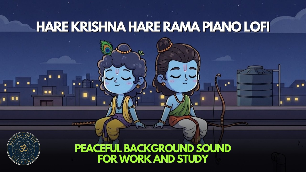 Hare Krishna Hare Rama Piano Lofi | Peaceful Background Sound For Work And Study