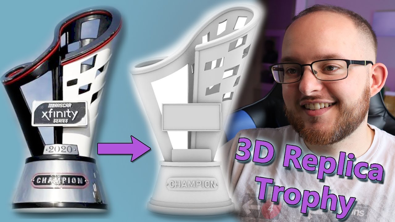 3D Modeling NASCAR Xfinity Trophy - 3D Printable Replica